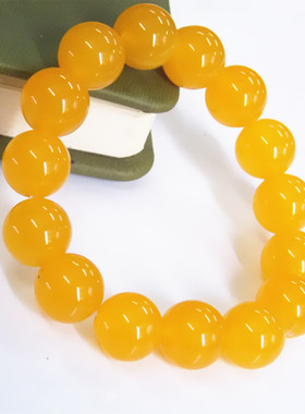 黄玉髓杂石手串大颗粒佛珠