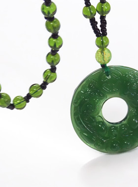 仿翡翠平安扣貔貅广东韩版毛衣链