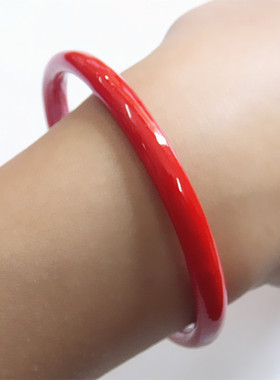 欧美风鲜艳大红色手环厂家直销