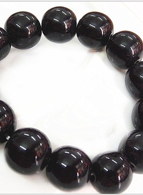 玻璃黑曜石水晶饰品地摊货源佛珠