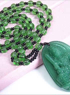 文殊菩萨属兔八大守护神吊坠项链