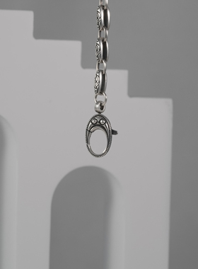 纯银毛衣链手链活力橙