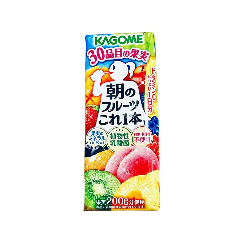 【日本直邮】野菜生活30种水果混合果汁100%乳酸菌无添加瓶装200g-图3