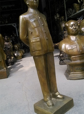 毛主席铜像毛泽东手背后毛主席铜像全身站像家居饰品礼品