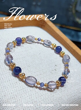 天然紫水晶手链女款单圈手串紫水晶手链女款原创设计小众高级感