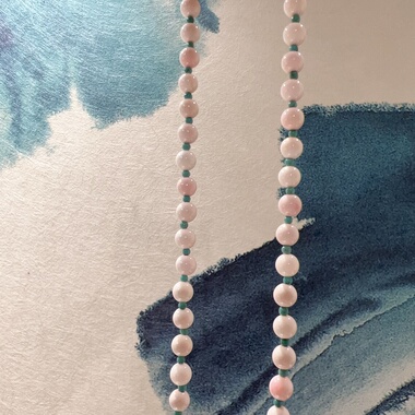 原创设计天然绿松石女王贝项链