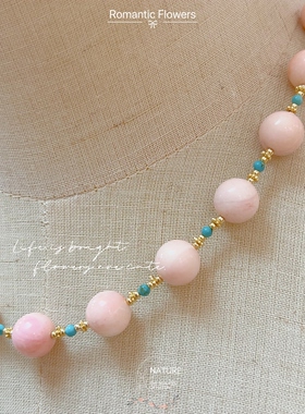 原创小众绿松石女王贝锁骨链10mm