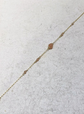 天然橙月光南瓜珠小米珠手链