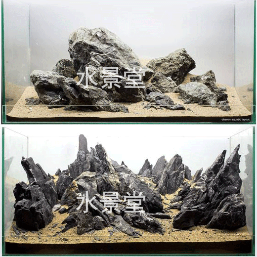鱼缸青龙石怎么造景,1米2鱼缸纯青龙石造景,海缸造景能用青龙石吗(第3页)_大山谷图库