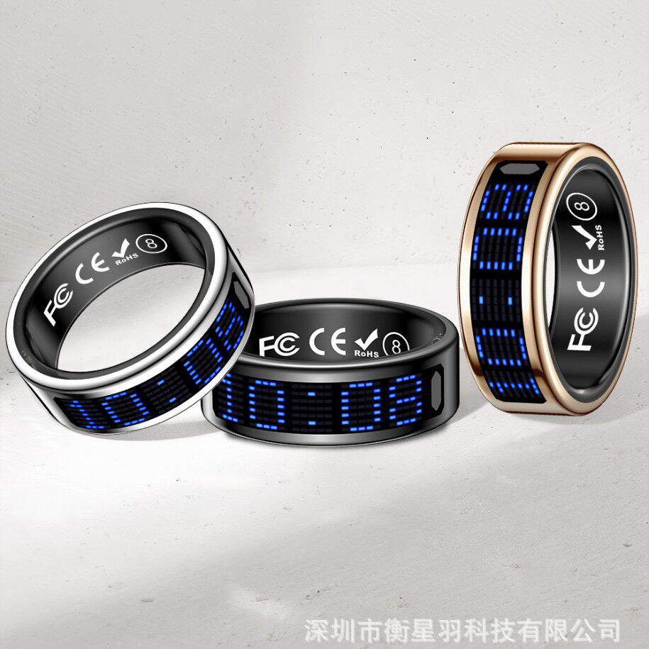 Cross-border new smart ring with display, touch page turning, pedometer, heart rate, blood oxygen, sleep and sports smart ring