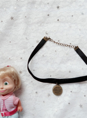 日系复古瓶盖项圈choker锁骨链