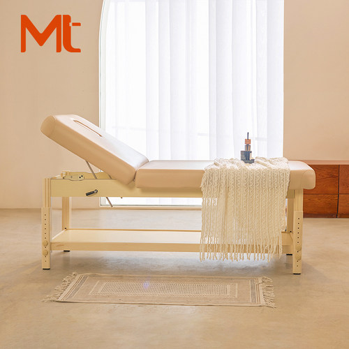 MT马卡龙木质高端美容床掀背按摩床美容院专用理疗正骨美体spa床 - 图1