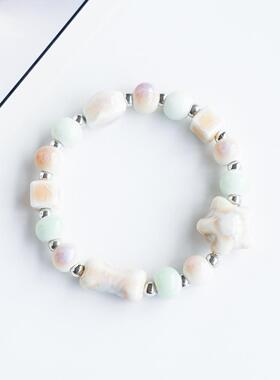 景德镇陶瓷手链瓷珠串珠情侣学生手串轻奢高级感流行小饰品手饰女