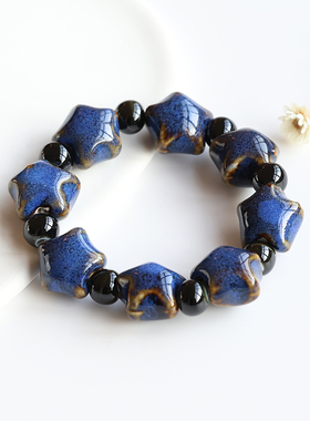 陶瓷手链景德镇瓷珠串珠手串中式复古民族风饰品学生闺蜜手饰新款