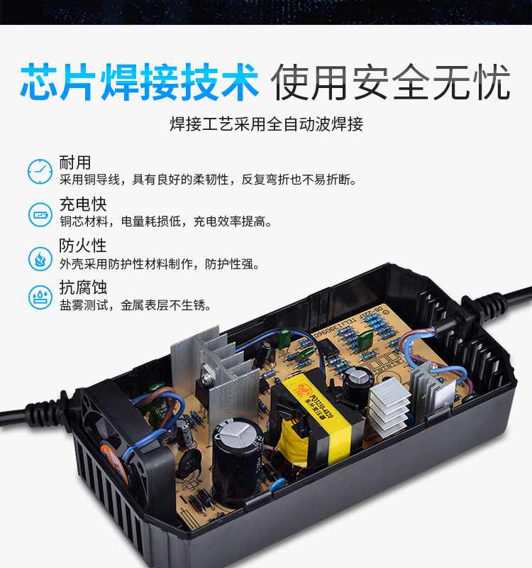 包邮48v12ah60V20Ah72v96V东升自动断电电动车充电器铅酸电池通用-图1