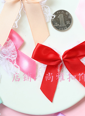 Lolita洛丽塔风格 涤纶蕾丝飘带珍珠成品蝴蝶结衣服装饰 支持订做