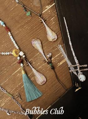 BubblesClub原创《琉光玉语》系列琵琶项链新中式配饰国风毛衣链