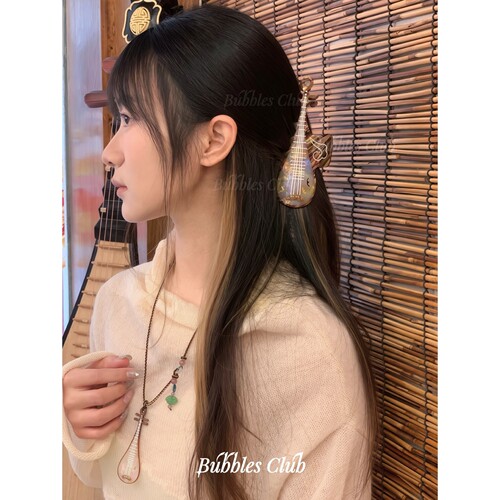 BubblesClub原创《琉光玉语》系列琵琶抓夹新中式发抓配饰国风 - 图2