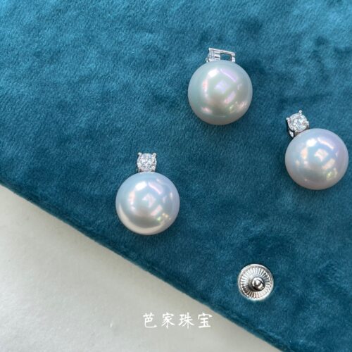 特芭家 传家宝 13-14mm大白淡水爱迪生珍珠925纯银吊坠母亲节爆款 - 图0