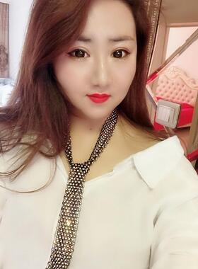 韩国时尚风水钻锁骨颈链长款领带