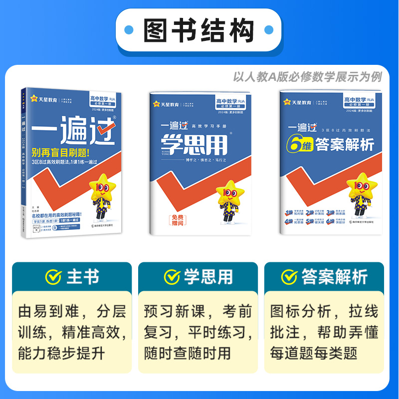 新教材】2024版一遍过高中数学语文物理化学生物英语政治历史地理必修第一册同步练习册高一高二上下册一遍过选择性必修一二三四册-图1