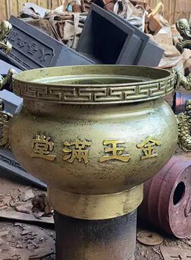 大香炉寺庙铸铁四方鼎供佛炉