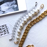 Сумка из жемчуга, цепь, аксессуары, металлическая дизайнерская подвеска, изысканный стиль, в западном стиле