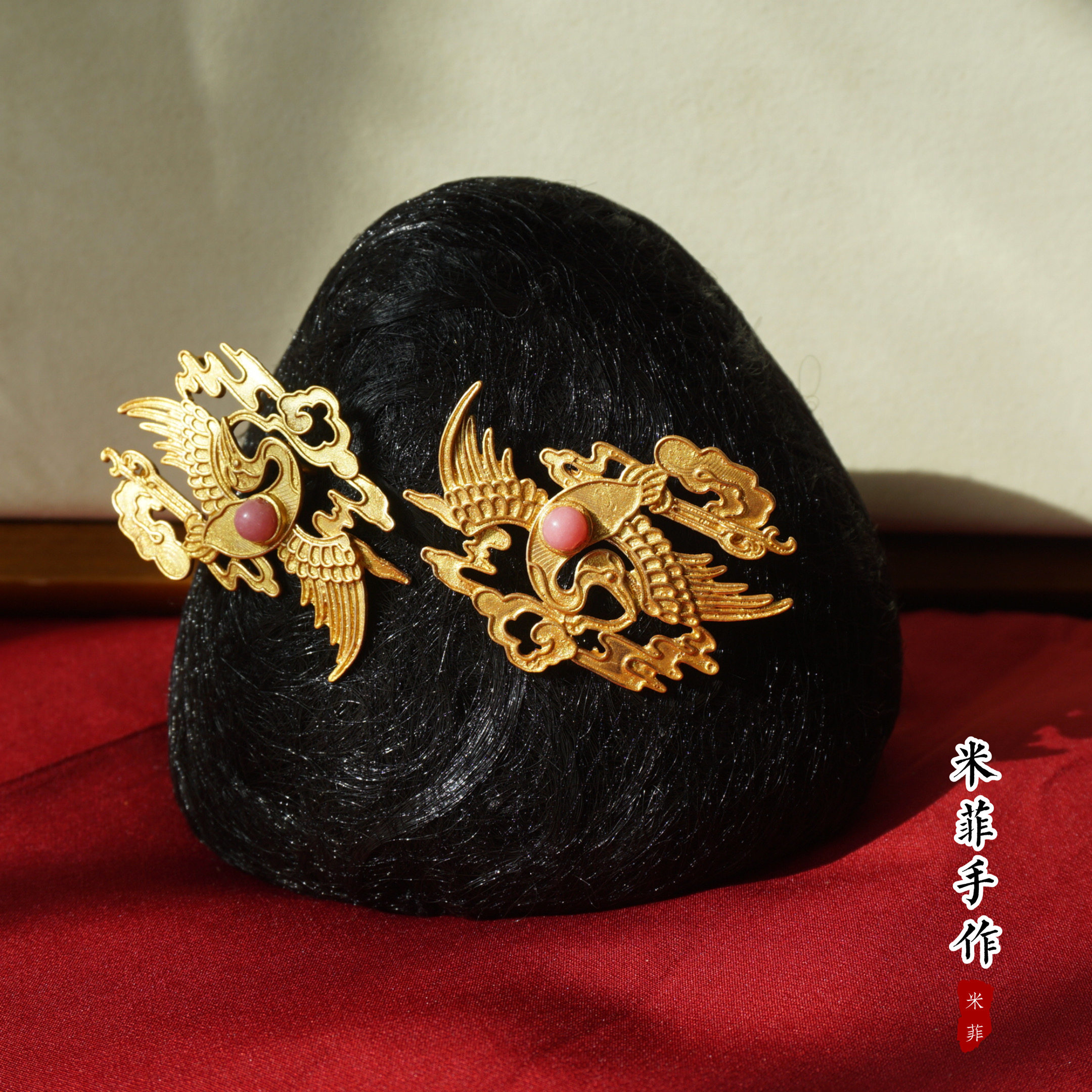 明制汉服狄髻头面头饰多宝重工发冠头饰掩鬓发夹发钗古风百搭配饰,淘宝优惠券,粉丝福利购,淘宝优惠卷