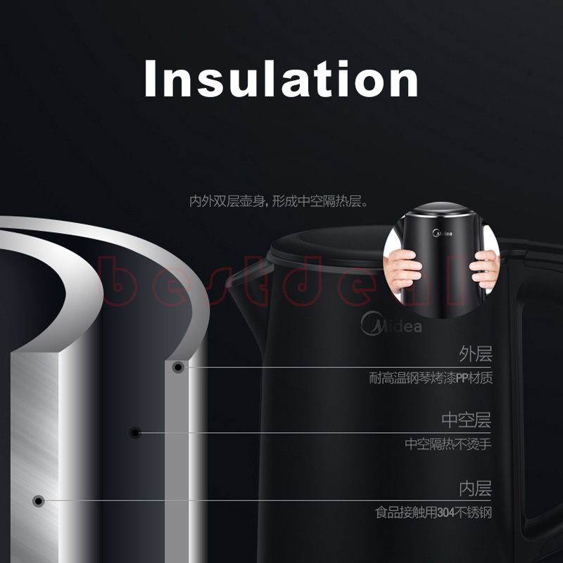 Midea Electric Kettle Midea/美的 MK-HJ1510 Water Heater tea - 图1