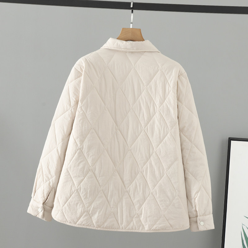 胖mm女装新款2025秋冬显瘦单排扣减龄大码小棉服女轻薄翻领小棉服,淘宝优惠券,粉丝福利购,淘宝优惠卷