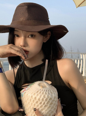 登上帽户外韩版男女夏季大檐