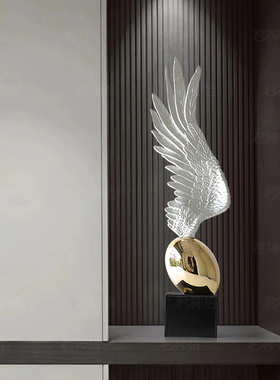 天使之翼摆件酒店大堂落地装饰品