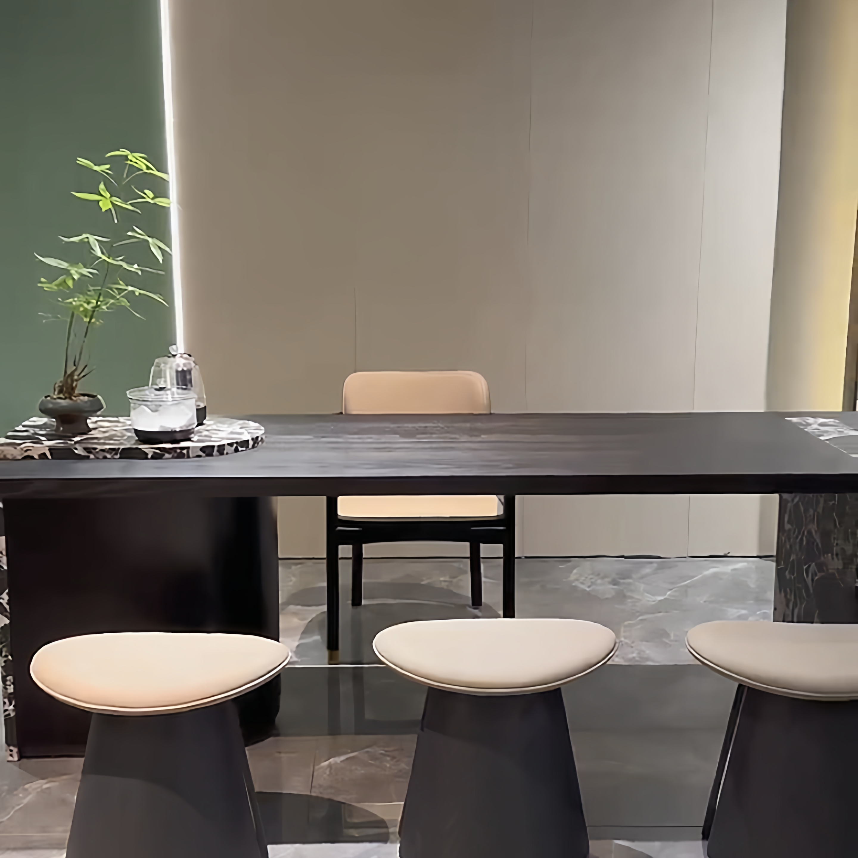 现代禅意黑胡桃白蜡木办公室禅意实木茶台泡茶桌轻奢别墅高端定制,淘宝优惠券,粉丝福利购,淘宝优惠卷