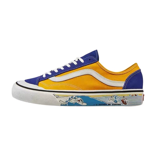 Vans Vanz SF Rush Blue и Yellow Stitching Style 36 Canvas Shoes Skateboard Shoes vn0a3mvlwys