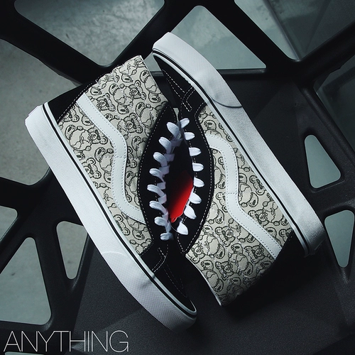 Vans Van SK8-HI Cartoon Graffiti Мужчины и женщины с высокой клеткой.