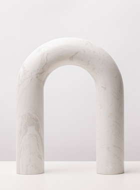 简约现代创意大理石拱形摆件软装客厅电视柜茶几拱门家居饰品