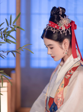 后雨山古风仿珍珠汉服珍珠飘带