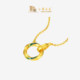 Zhou Taisheng National Treasure Co-branded | Qianli Jiangshan Gold Necklace Women's Pure Gold Splendid Lingering Chain Pendant