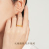 Chow Tai Sang Gold Ring Women's Football Gold Rose Hand Ornament Flower Stacked Ring Genuine Birthday Gift for Girlfriend