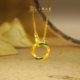 Zhou Taisheng National Treasure Co-branded | Qianli Jiangshan Gold Necklace Women's Pure Gold Splendid Lingering Chain Pendant