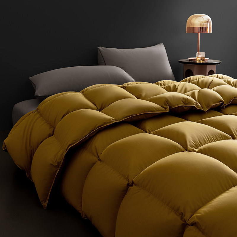 【清仓】鸿润家纺云柔棉A类抗菌95%白鹅绒被子可水洗加厚羽绒冬被