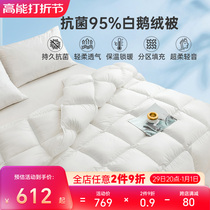 Hon Grun Home Textiles Antibacterial 95% White Goose Down Quilt Spring Autumn Quilt With Single Double Students Winter Quilt Thickened Down Quilt Core