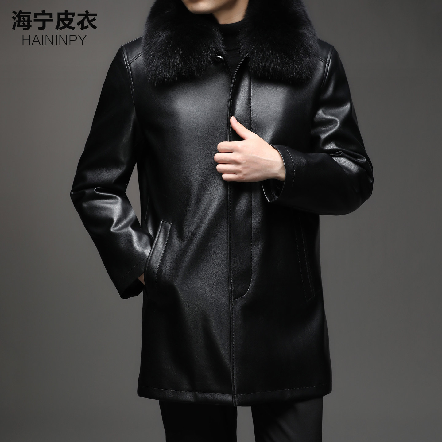 冬装海宁真皮皮衣男士绵羊皮加厚夹克中老年皮草男装貂皮大衣外套,淘宝优惠券,粉丝福利购,淘宝优惠卷