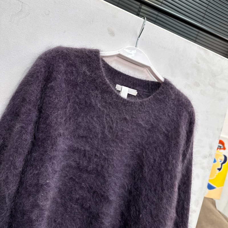 【MS 12/10新品】拉绒长毛 静奢稀有三色100山羊绒衫 - 图2