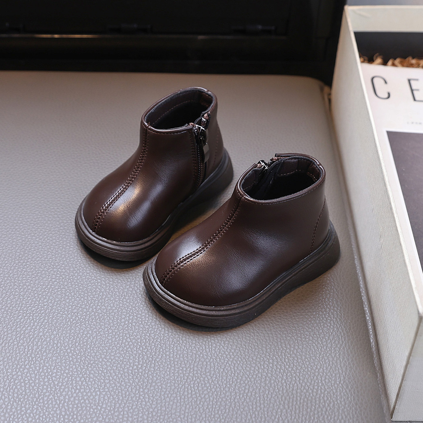 秋冬男女童宝宝皮鞋加绒二棉软底小童短靴子马丁靴婴幼儿1一2-3岁,淘宝优惠券,粉丝福利购,淘宝优惠卷