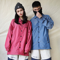 Highway original ski suit 2122 new male and female small crowd waterproof single double board coach jacket flat flower jacket