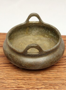 仿古青铜器宣德炉家居工艺摆件收藏品古玩杂项烟云涧紫器铜莱柏成