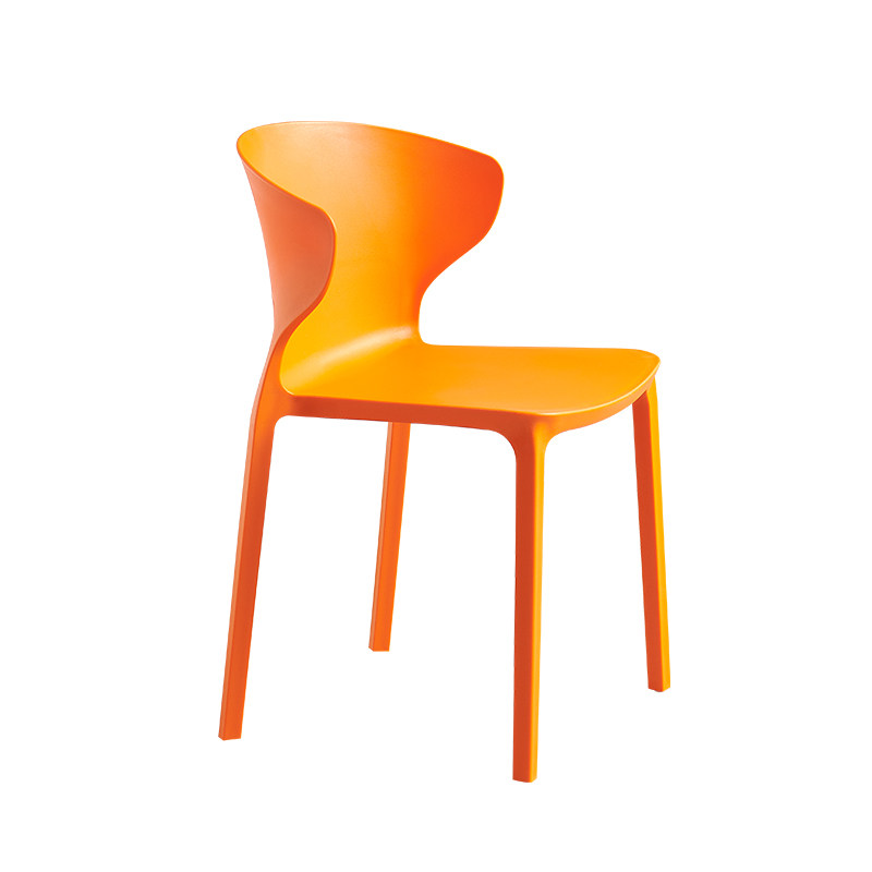 现代简约餐椅北欧家用休闲椅网红塑料椅子加厚凳子餐厅酒店等候椅