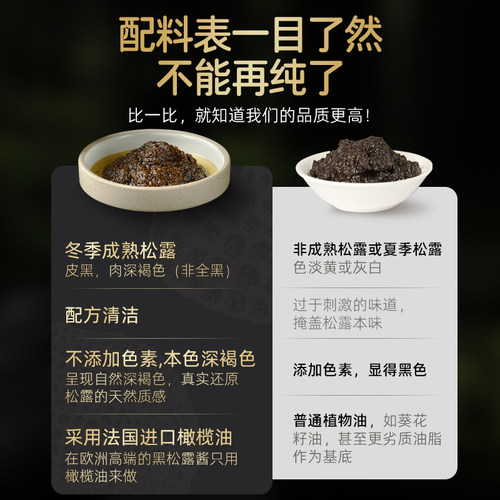百山祖黑松露酱旗舰店意大利面酱炒饭酱牛排酱商用松露含量30% - 图2