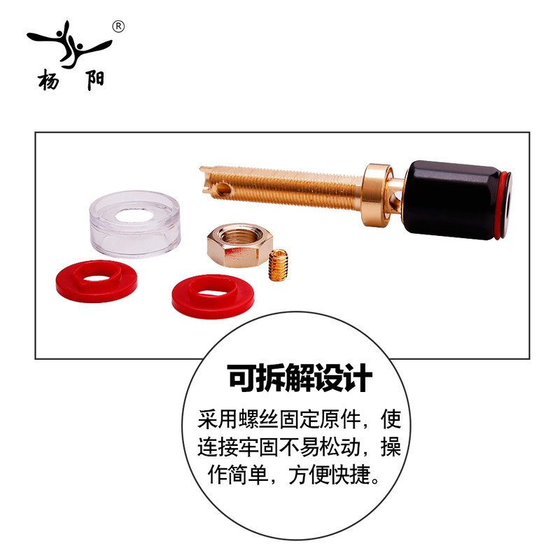 发烧纯铜镀金功放音箱免焊接线柱 HIFI音响香蕉插座长尾接线柱DIY,淘宝优惠券,粉丝福利购,淘宝优惠卷